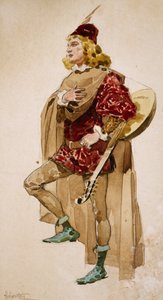 Adolfo Hohenstein (1854-1928) jelmezvázlata Zanettohoz, Pietro Mascagni (1863-1945) operája alkotó: Adolfo Hohenstein