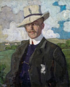 Emile Desportes francia zeneszerző portréja alkotó: Adolfo Levier