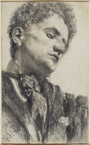 Egy fiatalember feje alkotó: Adolph Menzel