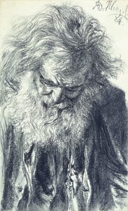 Egy öregember portréja, 1884 alkotó: Adolph Menzel