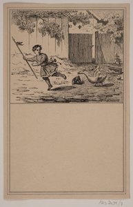 A bátor hős. Nem. 6 in Chr. Winther és M. Rørbye, "25 kép kisgyermekeknek" alkotó: Johan Adolph Kittendorff