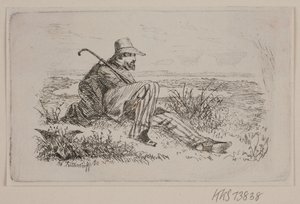 Ülő sétáló alkotó: Johan Adolph Kittendorff