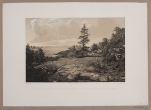 Kilátás a szigetcsoportra Elleholmban, Blekingben.