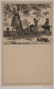 Az almafa alatt. Nem. 21-én Chr. Winther és M. Rørbye, "25 kép kisgyermekeknek" alkotó: Johan Adolph Kittendorff