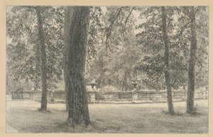 Korlát a Sanssouci park bejáratánál alkotó: Adolph Menzel
