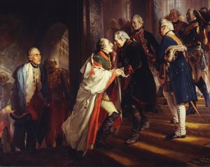 II. Frigyes találkozása II. József császárral Nysában, 1769-ben alkotó: Adolph Menzel