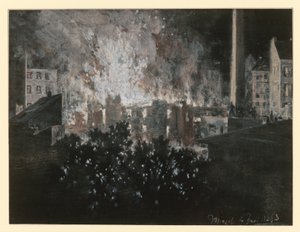 Tűz egy házban alkotó: Adolph Menzel