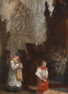 Kóruspadok a mainzi dómban. Befejezetlen alkotó: Adolph Menzel