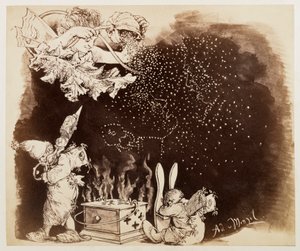 Az álomisten mákszemeket szór, Heinrich von Kleist „A törött korsó” című művéhez alkotó: Adolph Menzel
