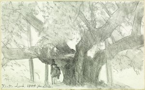 Az 1000 éves hársfa a lorchi kolostorban alkotó: Adolph Menzel
