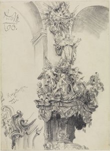 A würzburgi augusztini templom szószékének díszítése alkotó: Adolph Menzel