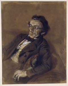 Dr. R. Eitner a kanapén ülve, félalakos ábrázolás balra nézően alkotó: Adolph Menzel