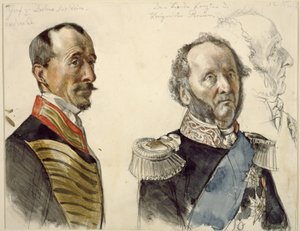 Dr. von Zander és zu Dohna-Schlodien gróf. Tanulmány a „I. Vilmos megkoronázása Königsbergben” című festményhez alkotó: Adolph Menzel