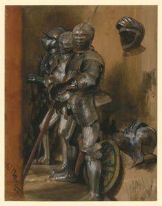 Három páncél és két sisak alkotó: Adolph Menzel