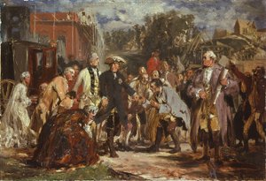 Nagy Frigyes utazás közben. Vázlat alkotó: Adolph Menzel