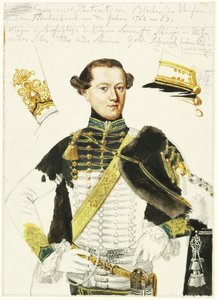 Gebhard Leberecht von Blücher. Vázlat egy festmény után alkotó: Adolph Menzel