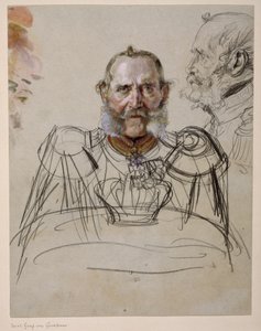 Karl von der Groeben gróf tábornok. Tanulmány I. Vilmos königsbergi koronázása című festményhez alkotó: Adolph Menzel