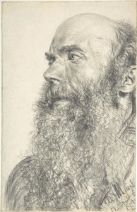 Egy szakállas férfi feje alkotó: Adolph Menzel