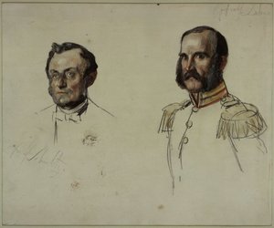 E. Dohme udvari tanácsos, Schulz udvari tanácsos. Tanulmány a „I. Vilmos koronázása Königsbergben” című festményről alkotó: Adolph Menzel