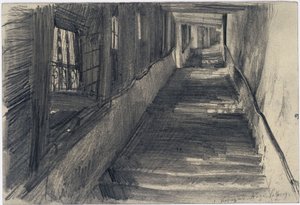 Kapucinus lépcső Salzburgban alkotó: Adolph Menzel