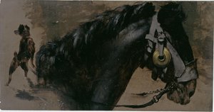 Ló- és kutyafej alkotó: Adolph Menzel