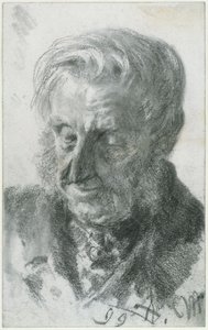 Egy idős férfi feje alkotó: Adolph Menzel