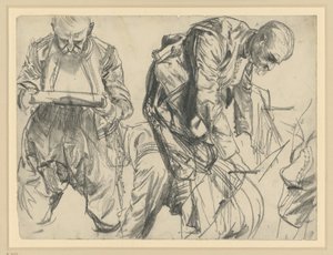Johann Georg I. szász választófejedelem díszruhájába öltöztetett modell három nézetben, Történeti Múzeum, Drezda alkotó: Adolph Menzel