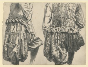 I. Johann Georg szász választófejedelem díszruhájában ábrázolt modell két nézetből, Történeti Múzeum, Drezda alkotó: Adolph Menzel