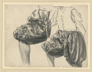 Modell I. Johann Georg szász választófejedelem díszruhájában, két nézetben, Történeti Múzeum, Drezda alkotó: Adolph Menzel