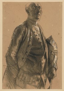 Modelltanulmány Maupertuis-hez. Előtanulmány a „Nagy Frigyes fuvolakoncertje Sanssouciban” című festményhez alkotó: Adolph Menzel