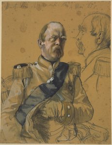 Otto von Bismarck-Schönhausen gróf. Tanulmány a „I. Vilmos megkoronázása Königsbergben” című festményhez alkotó: Adolph Menzel