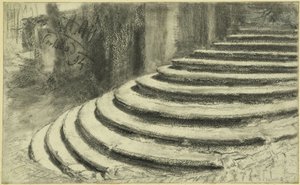 A karlsbad-i Mária Magdolna-templom portál lépcsője alkotó: Adolph Menzel