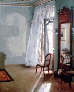 Erkélyes szoba, 1845 alkotó: Adolph Menzel