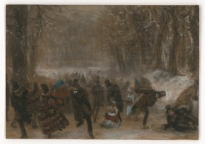 Korcsolyázók alkotó: Adolph Menzel