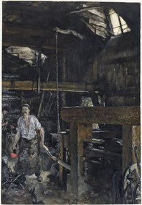 Kovácsműhely Gasteinben alkotó: Adolph Menzel