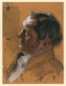 Von Schwerin gróf államminiszter, portrétanulmány a „I. Vilmos megkoronázása Königsbergben” című festményhez alkotó: Adolph Menzel