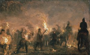 Diákfáklyás felvonulás alkotó: Adolph Menzel