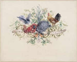 Asztali edények: a levesestál alátétje alkotó: Adolph Menzel
