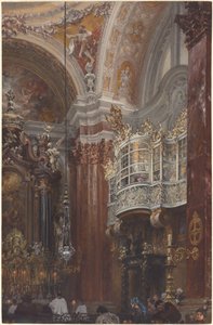 Az innsbrucki Szent Jakab-templom belseje alkotó: Adolph Menzel