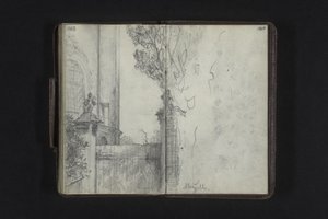 Kap u Neuzelle kolostortemploma mellett alkotó: Adolph Menzel
