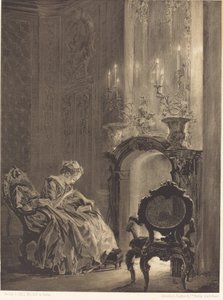 Nő tűz előtt alkotó: Adolph Menzel