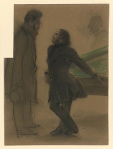 Két úr a biliárdasztalnál alkotó: Adolph Menzel