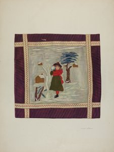 Applikált takarórészlet, 1941.