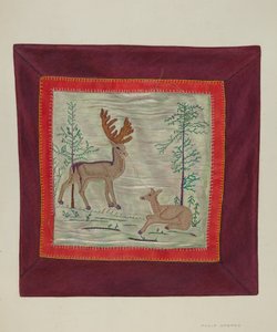 Applique Coverlet Detail, c. 1941.