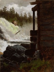 Egy vízesés alkotó: Adolph Tidemand