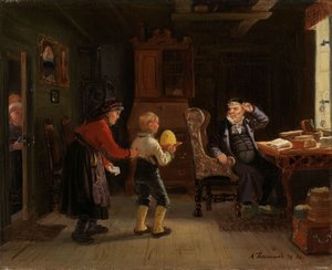 Jelentkezés konfirmációra alkotó: Adolph Tidemand