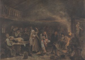 A párbaj után alkotó: Adolph Tidemand