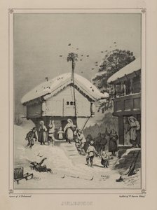 Az illusztráció a Norvégia könyvből készült, amelyet Rajzokban készített Asbjørnsen, P.Chr. és kiadta Chr. Tønsberg (1848)