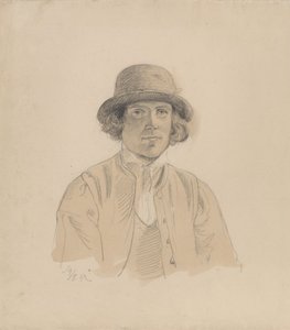 Férfi kalappal alkotó: Adolph Tidemand