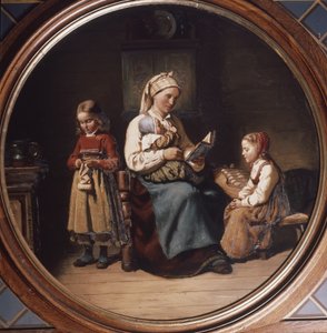 Anya tanítás alkotó: Adolph Tidemand